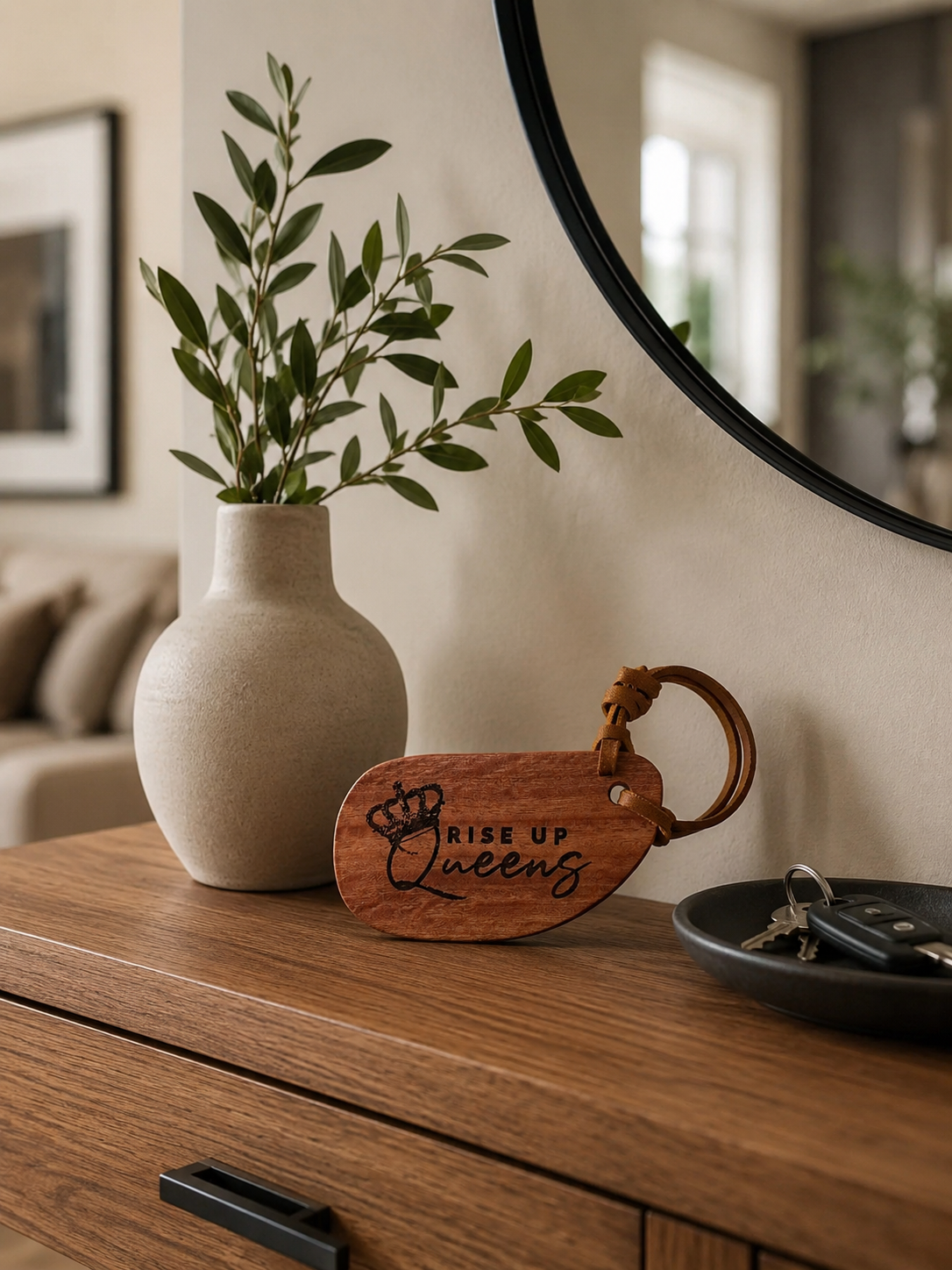 Custom Wood Luggage Tag