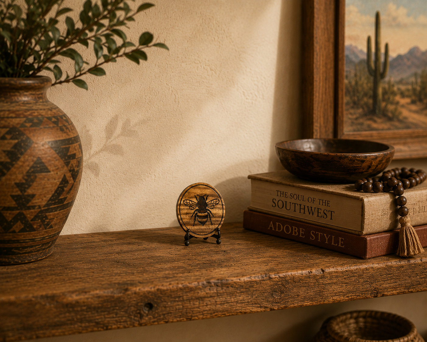 Bumble Bee Wood Coin